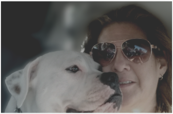 Mary with a dog